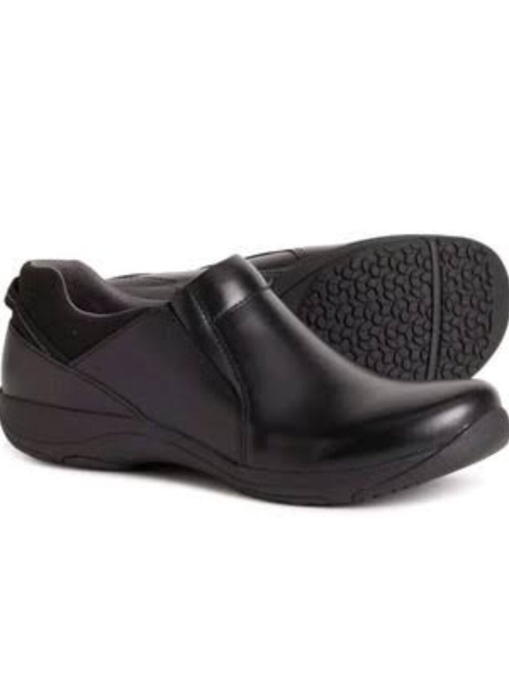 Dansko Women's Neci Black Leather Slip-Resistant Work Shoe